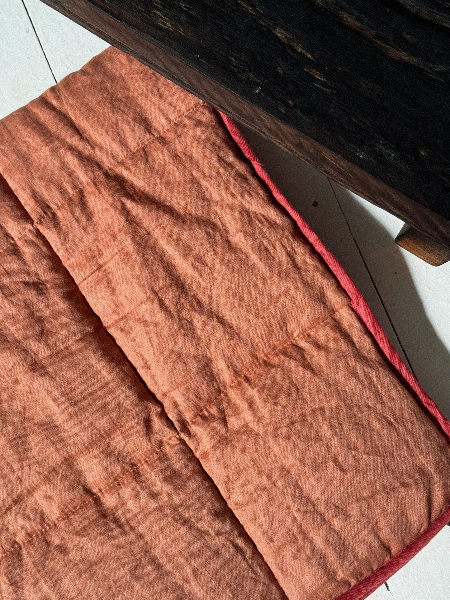 The MINI sleeping bag - Terracotta & Rose