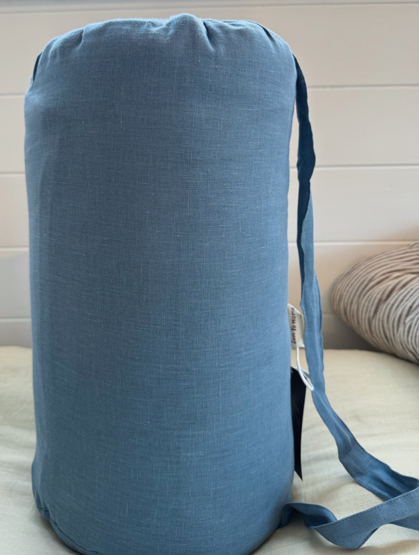 Blue & Burgundy Sleeping Bag